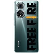 Прозорий чохол BoxFace Honor 50 Free Fire Black Logo