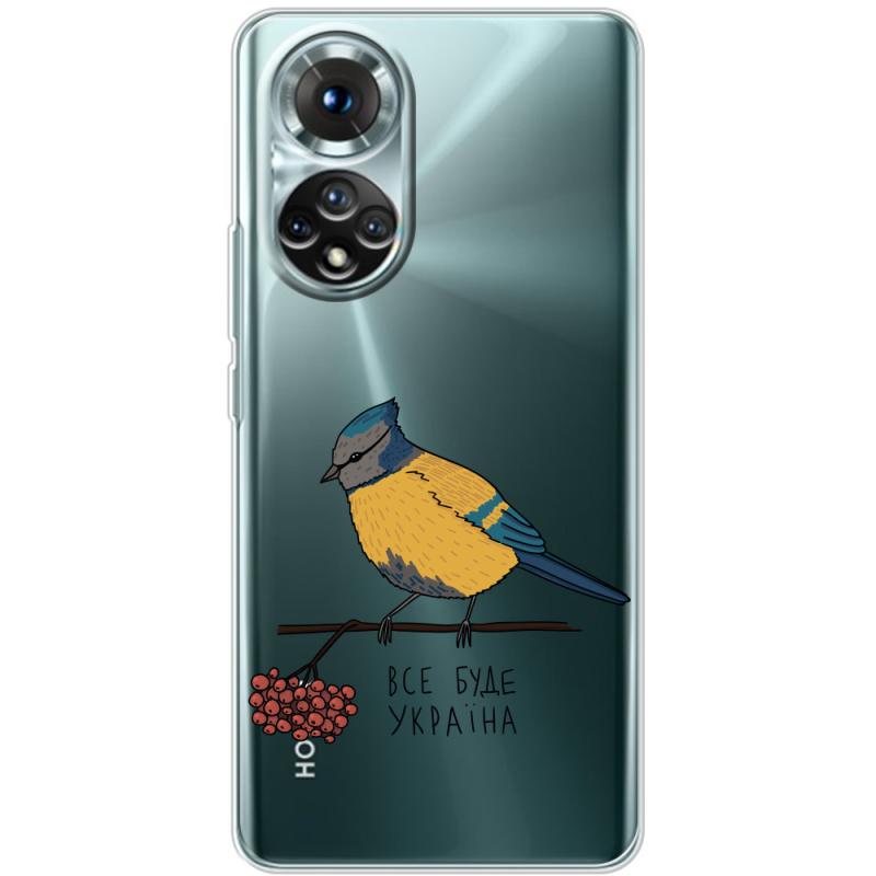 Прозорий чохол BoxFace Honor 50 Синиця і калина