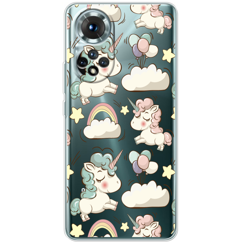 Прозорий чохол BoxFace Honor 50 Unicorns