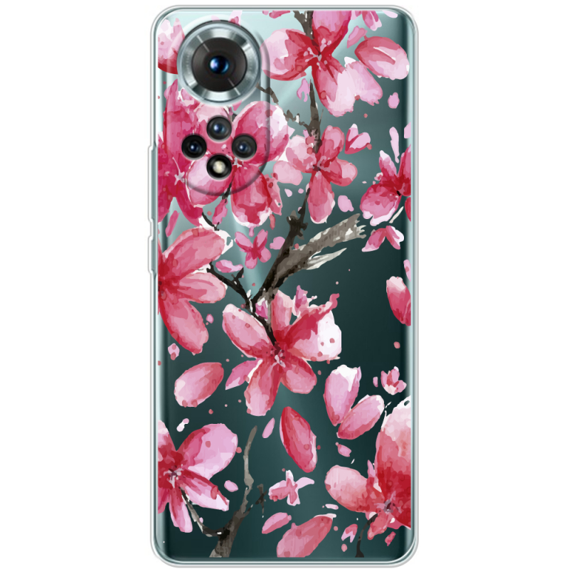 Прозорий чохол BoxFace Honor 50 Pink Magnolia