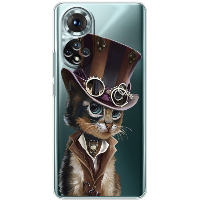 Прозорий чохол BoxFace Honor 50 Steampunk Cat