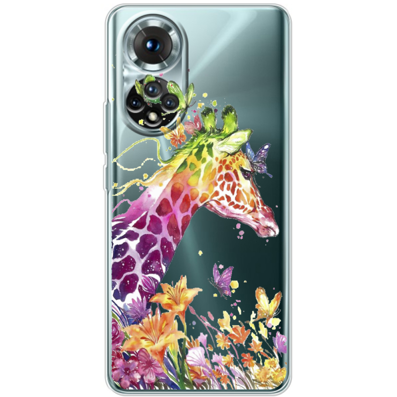 Прозорий чохол BoxFace Honor 50 Colorful Giraffe