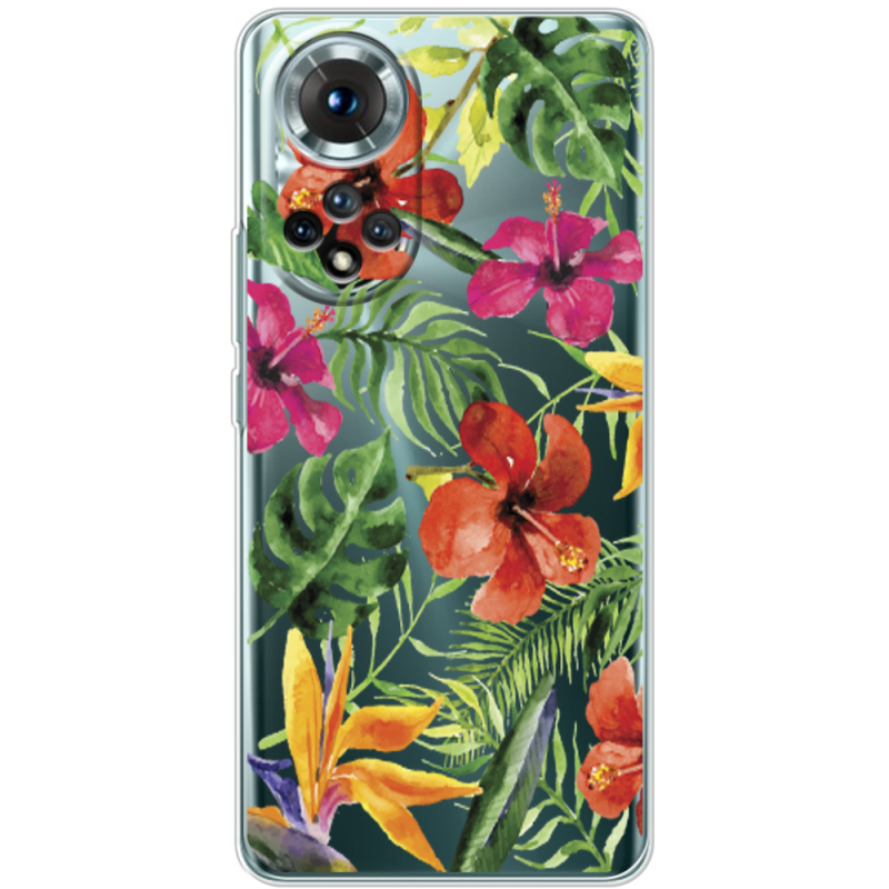 Прозорий чохол BoxFace Honor 50 Tropical Flowers