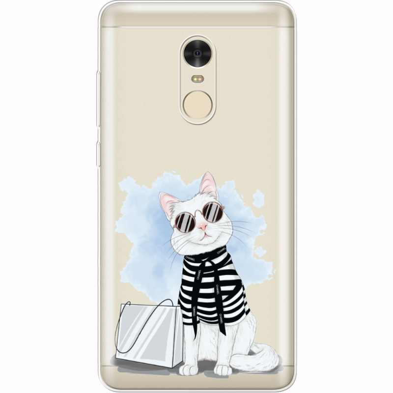 Прозрачный чехол Uprint Xiaomi Redmi Note 4x Cat Style