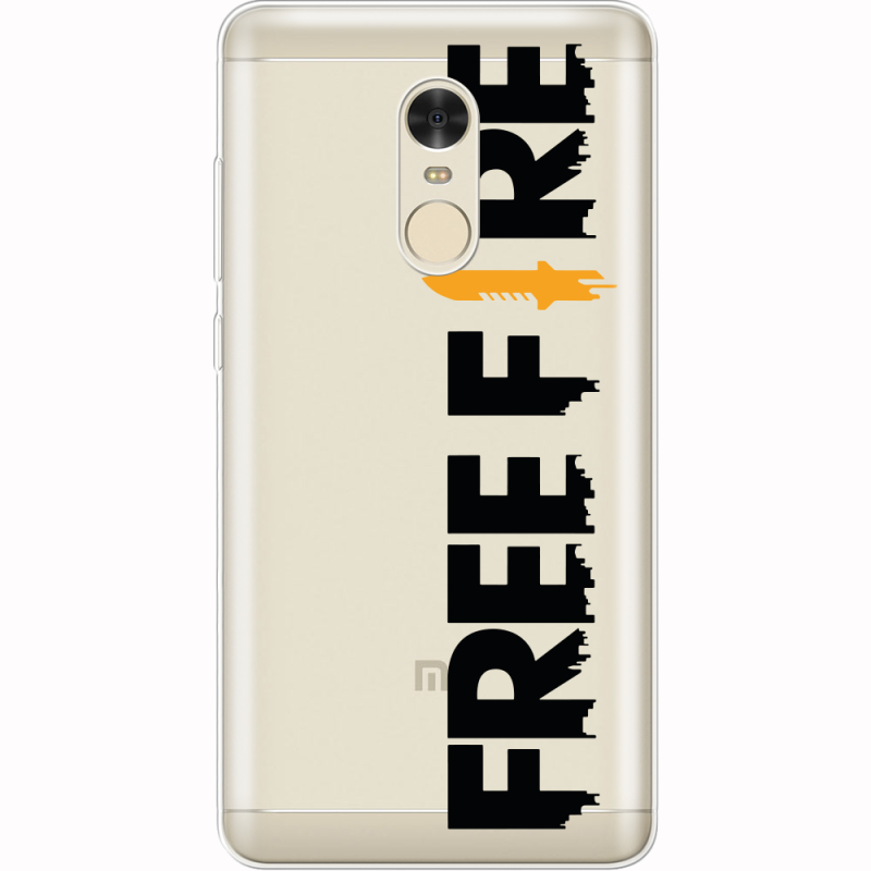 Прозрачный чехол Uprint Xiaomi Redmi Note 4x Free Fire Black Logo