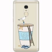 Прозрачный чехол Uprint Xiaomi Redmi Note 4x Segull in Cofee Pool