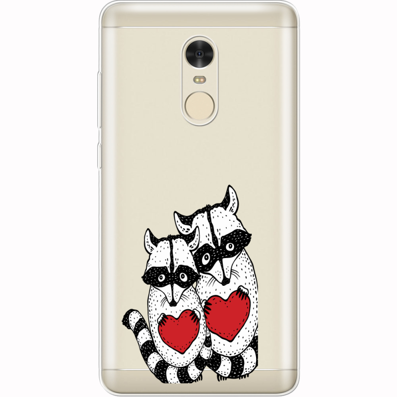 Прозрачный чехол Uprint Xiaomi Redmi Note 4x Raccoons in love