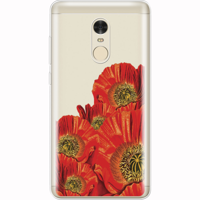 Прозрачный чехол Uprint Xiaomi Redmi Note 4x Red Poppies