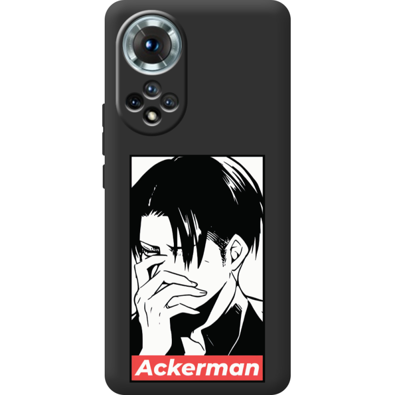 Чорний чохол BoxFace Honor 50 Attack On Titan - Ackerman