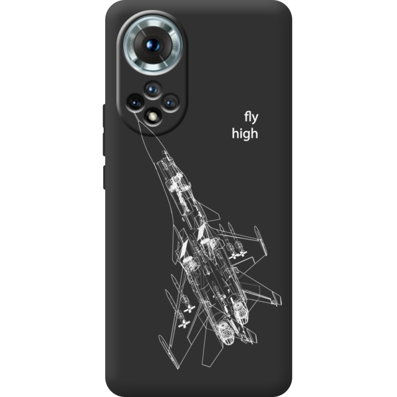 Чорний чохол BoxFace Honor 50 Військовий літак