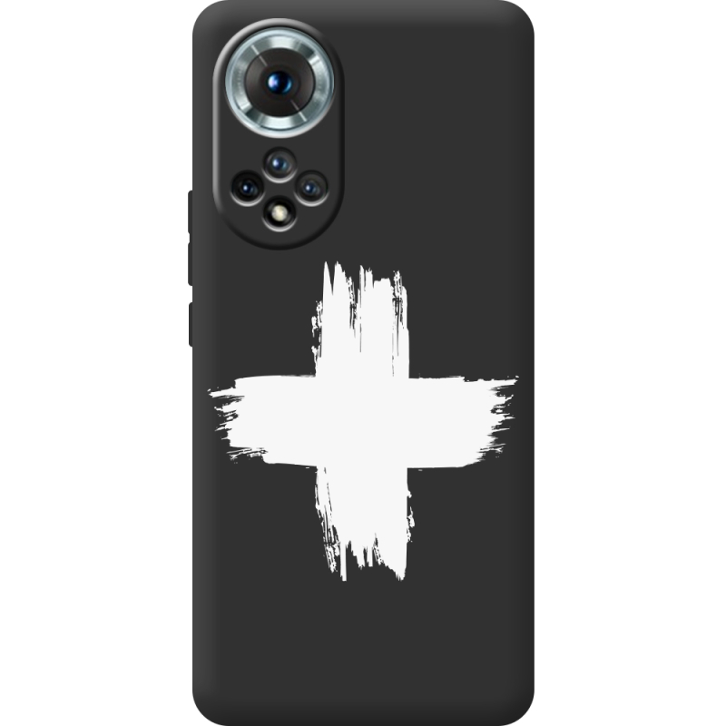 Чорний чохол BoxFace Honor 50 Білий хрест ЗСУ