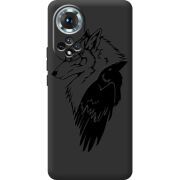 Чорний чохол BoxFace Honor 50 Wolf and Raven