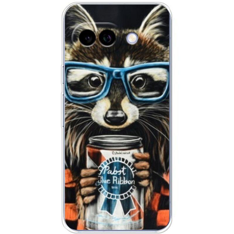 Чохол BoxFace Google Pixel 9A Енот с банкой