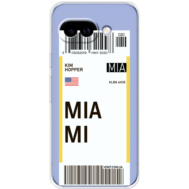Прозорий чохол BoxFace Google Pixel 9A Ticket Miami