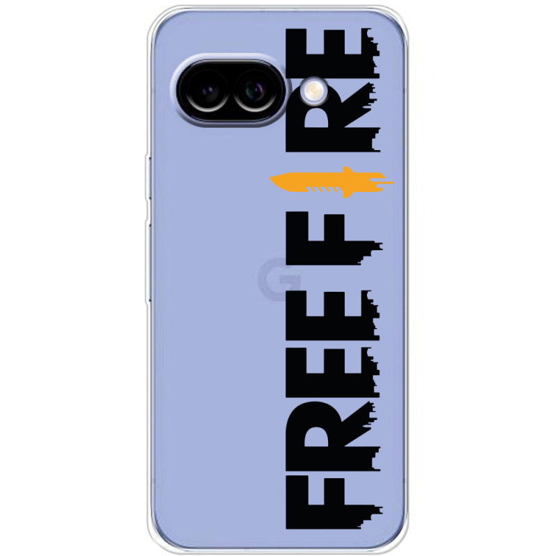 Прозорий чохол BoxFace Google Pixel 9A Free Fire Black Logo
