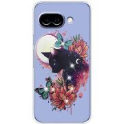 Чохол зі стразами Google Pixel 9A Cat in Flowers