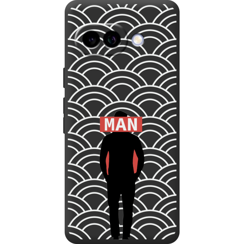 Чорний чохол BoxFace Google Pixel 9A Man Pattern