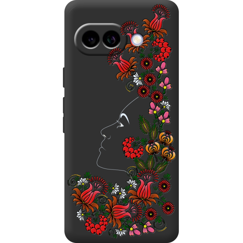 Чорний чохол BoxFace Google Pixel 9A 3D Ukrainian Muse