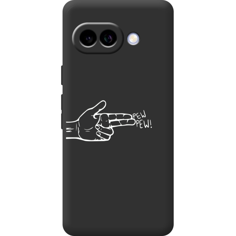 Чорний чохол BoxFace Google Pixel 9A Pew Pew