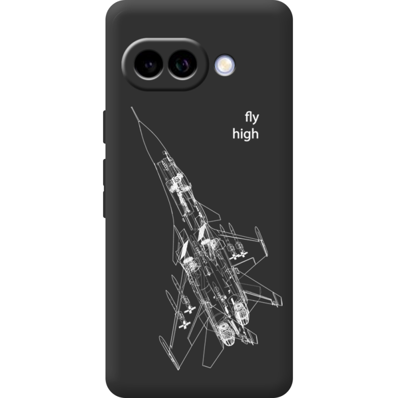 Чорний чохол BoxFace Google Pixel 9A Військовий літак