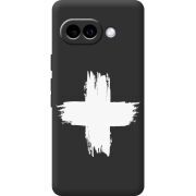 Чорний чохол BoxFace Google Pixel 9A Білий хрест ЗСУ