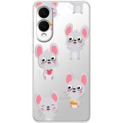 Прозорий чохол BoxFace Samsung Galaxy S25 Edge с 3D-глазками Mouse