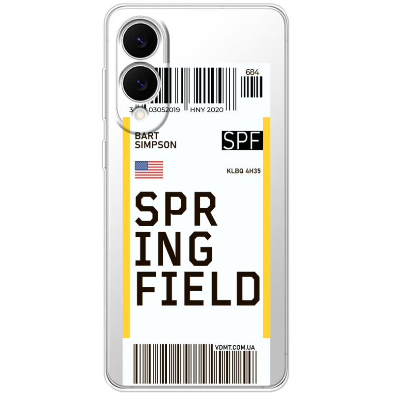 Прозорий чохол BoxFace Samsung Galaxy S25 Edge Ticket Springfield