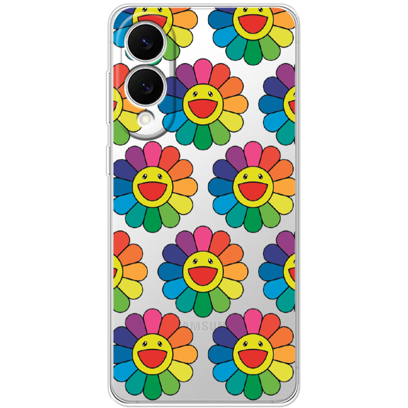 Прозорий чохол BoxFace Samsung Galaxy S25 Edge Hippie Flowers