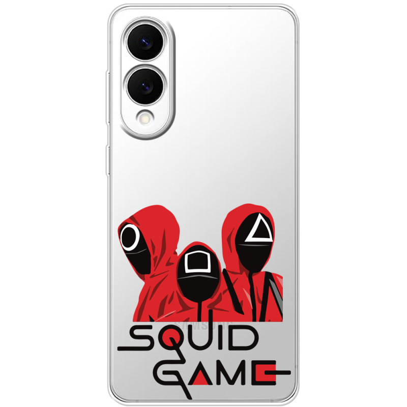 Прозорий чохол BoxFace Samsung Galaxy S25 Edge siquid game люди в красном