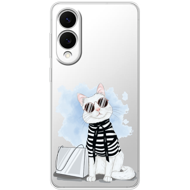 Прозорий чохол BoxFace Samsung Galaxy S25 Edge Cat Style