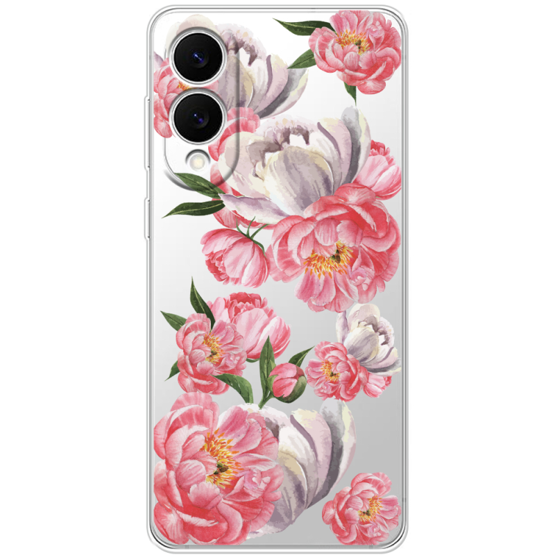 Прозорий чохол BoxFace Samsung Galaxy S25 Edge Peony Watercolor Style