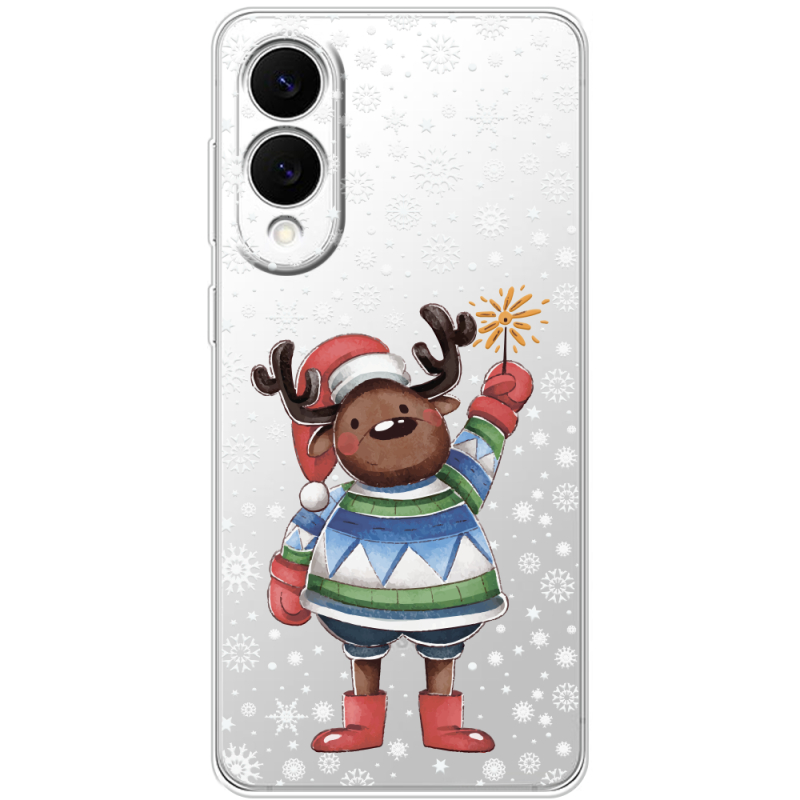 Прозорий чохол BoxFace Samsung Galaxy S25 Edge Christmas Deer with Snow