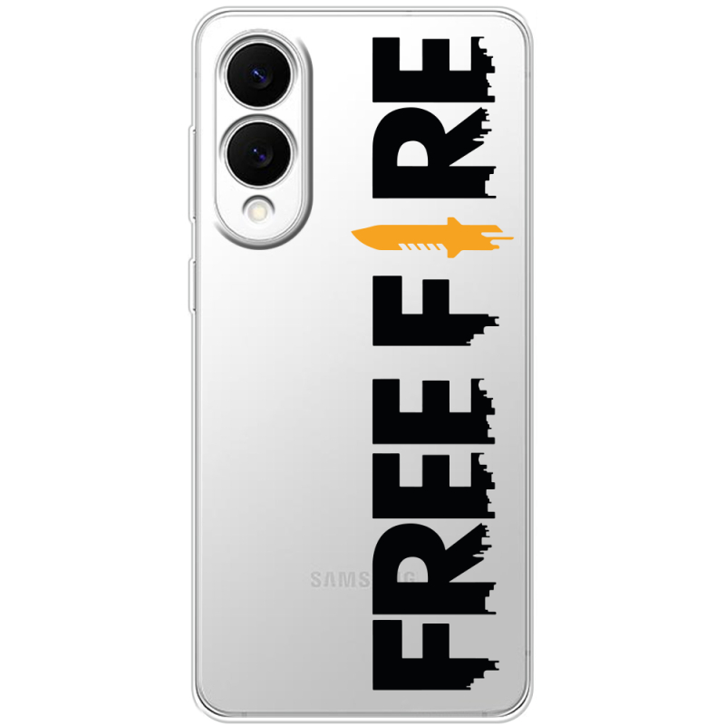 Прозорий чохол BoxFace Samsung Galaxy S25 Edge Free Fire Black Logo