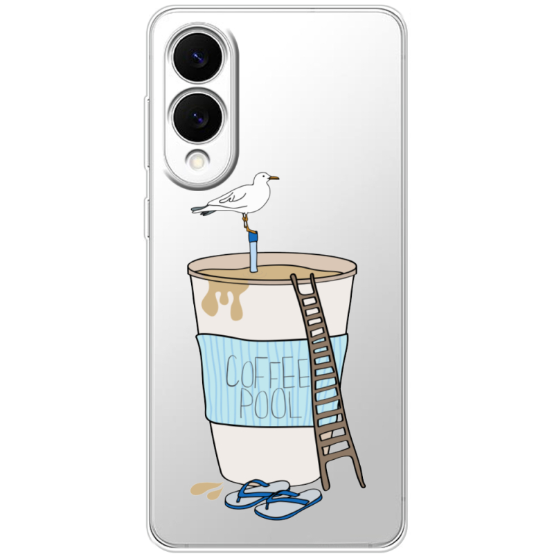 Прозорий чохол BoxFace Samsung Galaxy S25 Edge Segull in Cofee Pool