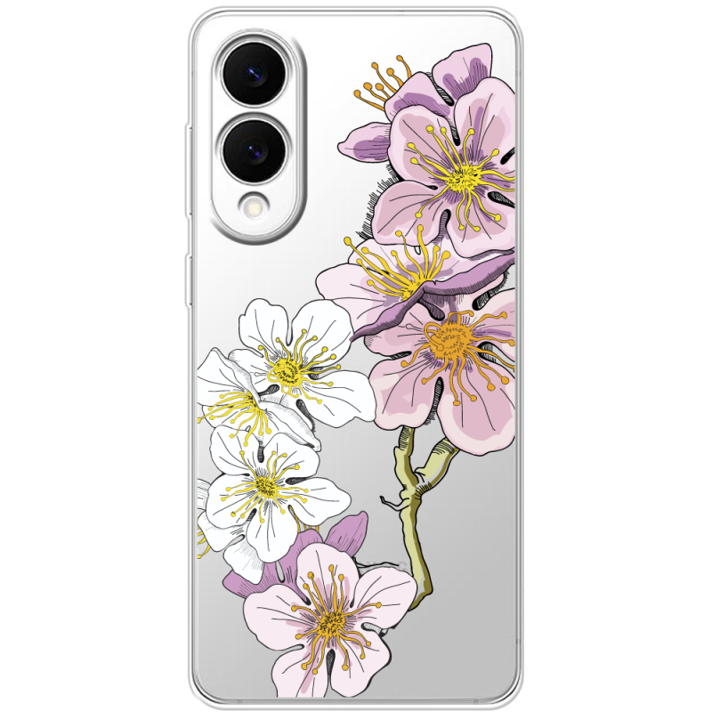Прозорий чохол BoxFace Samsung Galaxy S25 Edge Cherry Blossom