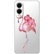 Прозорий чохол BoxFace Samsung Galaxy S25 Edge Floral Flamingo
