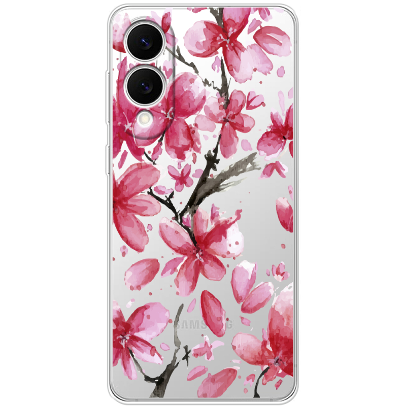 Прозорий чохол BoxFace Samsung Galaxy S25 Edge Pink Magnolia