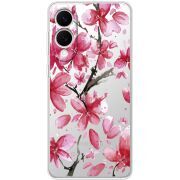 Прозорий чохол BoxFace Samsung Galaxy S25 Edge Pink Magnolia