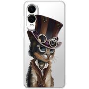 Прозорий чохол BoxFace Samsung Galaxy S25 Edge Steampunk Cat