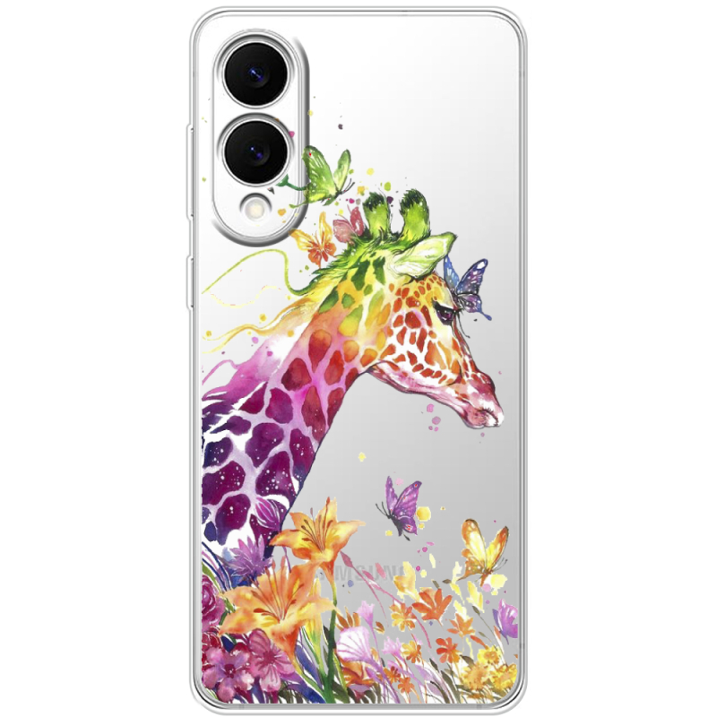 Прозорий чохол BoxFace Samsung Galaxy S25 Edge Colorful Giraffe