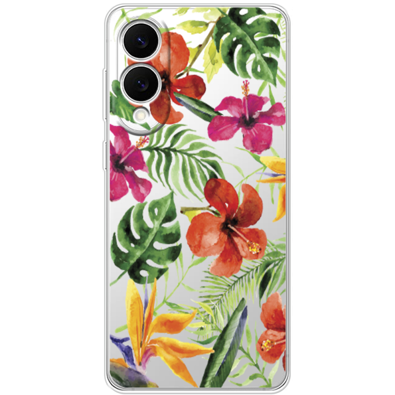 Прозорий чохол BoxFace Samsung Galaxy S25 Edge Tropical Flowers