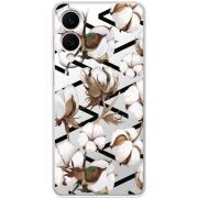 Прозорий чохол BoxFace Samsung Galaxy S25 Edge Cotton flowers