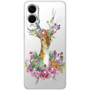 Чохол зі стразами Samsung Galaxy S25 Edge Deer with flowers