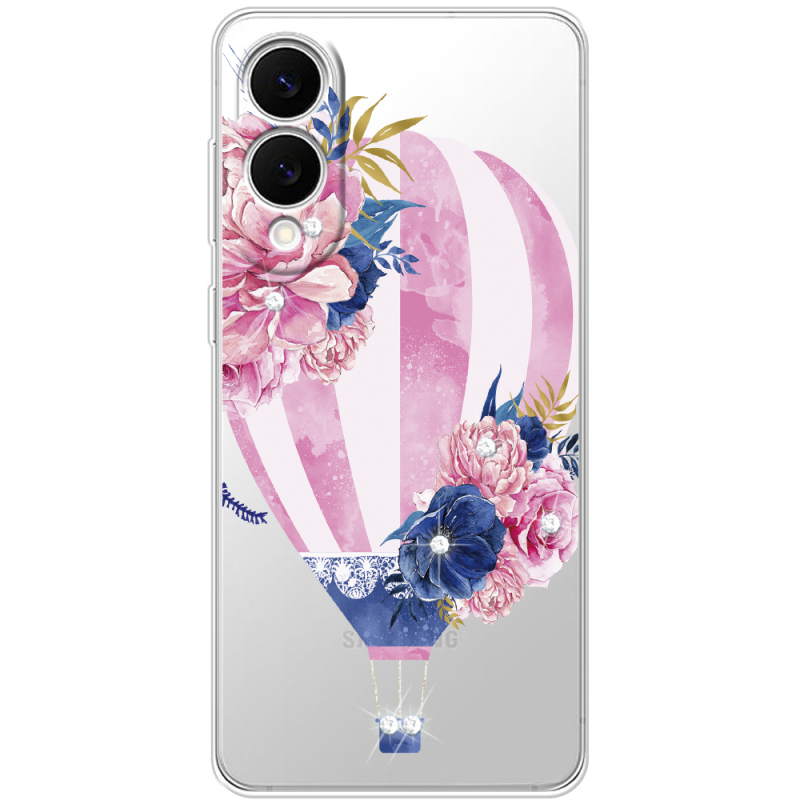 Чохол зі стразами Samsung Galaxy S25 Edge Pink Air Baloon