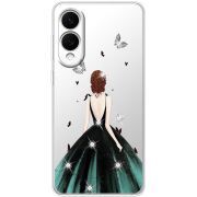 Чохол зі стразами Samsung Galaxy S25 Edge Girl in the green dress