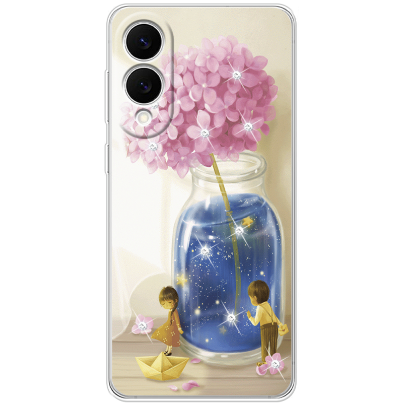 Чохол зі стразами Samsung Galaxy S25 Edge Little Boy and Girl