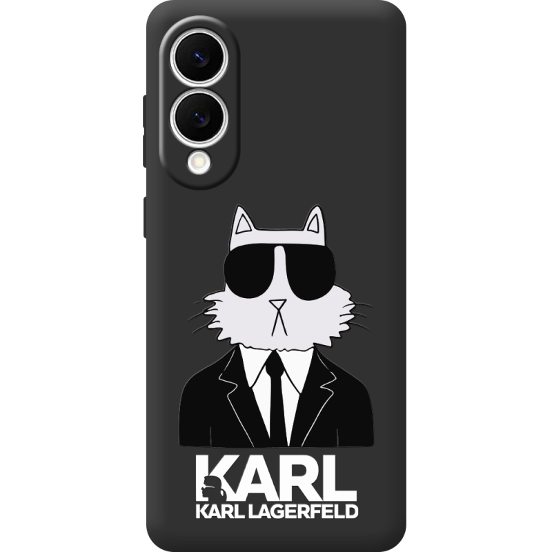 Чорний чохол BoxFace Samsung Galaxy S25 Edge Cat in Black