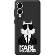 Чорний чохол BoxFace Samsung Galaxy S25 Edge Cat in Black