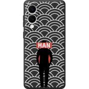 Чорний чохол BoxFace Samsung Galaxy S25 Edge Man Pattern
