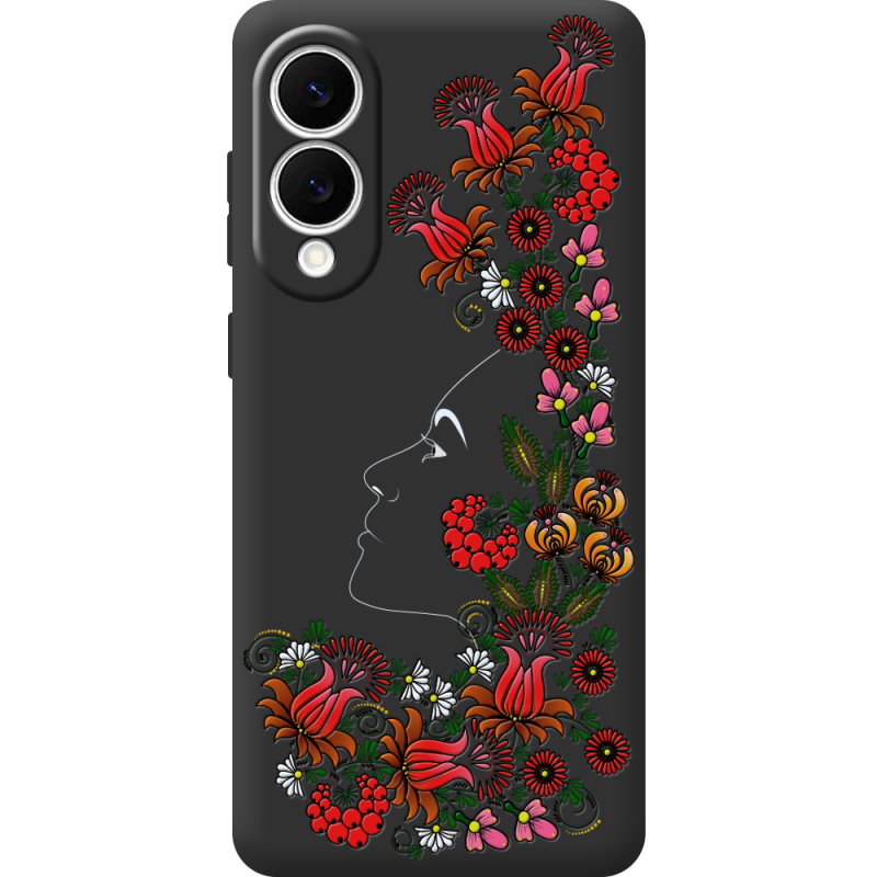 Чорний чохол BoxFace Samsung Galaxy S25 Edge 3D Ukrainian Muse